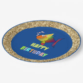 Bubbles the Birthday Fish, Paper Borden Papieren Bordje (Gekanteld)
