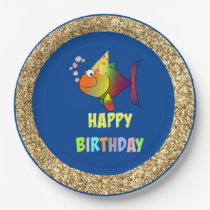 Bubbles the Birthday Fish, Paper Borden Papieren Bordje