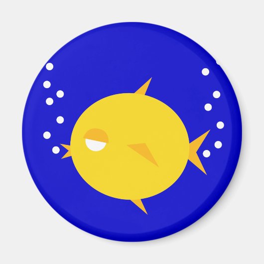 Bubbles the BlowFish_double bubbly Magneet (Voorkant)