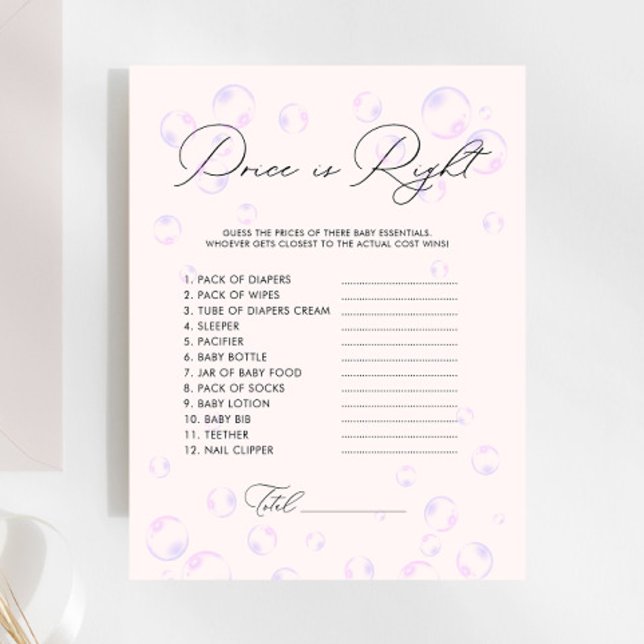 Bubbles The Price is Right Jongens Baby Shower Spe (Creator heeft geüpload)