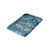 Bubbles Tiny Blue Bubbles Bath Mat Custom Colours (Gekanteld)
