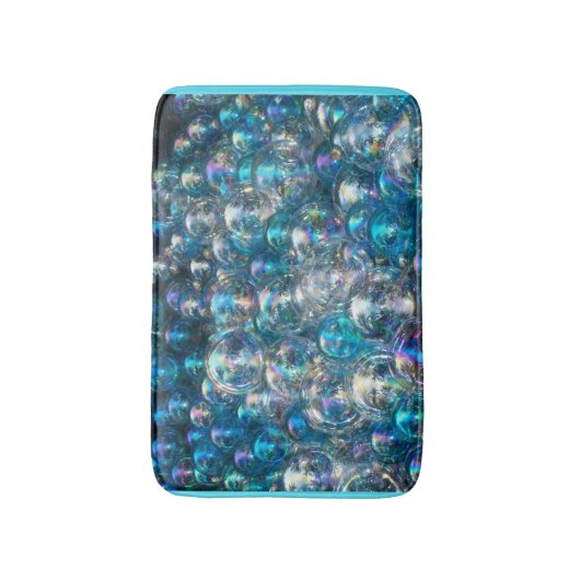 Bubbles Tiny Blue Bubbles Bath Mat Custom Colours (Voorkant Verticaal)