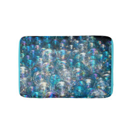 Bubbles Tiny Blue Bubbles Bath Mat Custom Colours