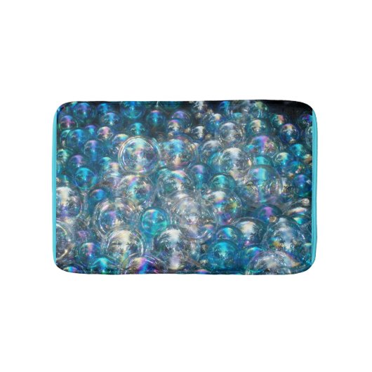 Bubbles Tiny Blue Bubbles Bath Mat Custom Colours (Voorkant)
