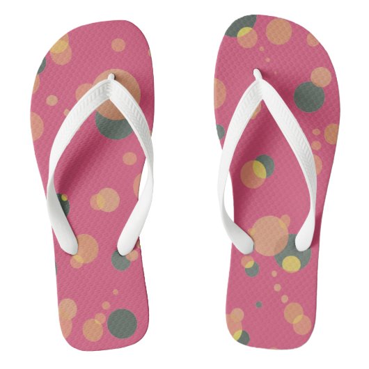 BUBBLES Universe Roze op Aangepaste Kleur Teenslippers (Voetbed)