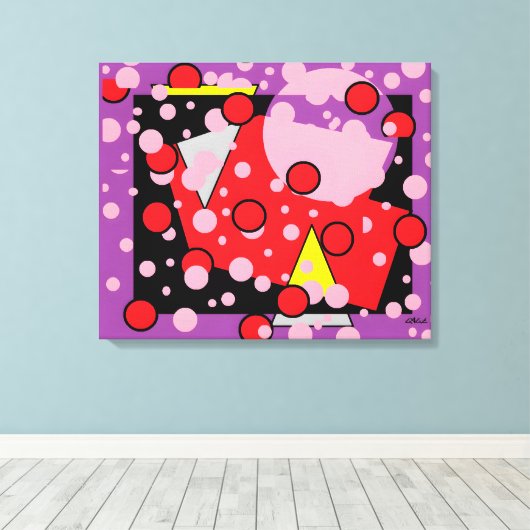 Bubbles Up Canvas Afdruk (Insitu (Houten vloer))
