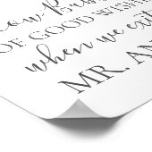 Bubbles van de witte bloem voor goede wensen poster (Hoek)