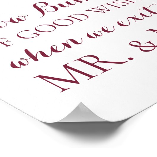 Bubbles van het herfst Flower Wedding Bubbles of G Poster (Hoek)