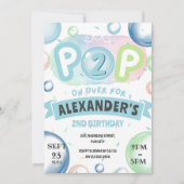 Bubbles Verjaardag Pop Op Over Kinder 1e 2e 3e 4e Kaart (Voorkant)