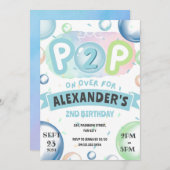 Bubbles Verjaardag Pop Op Over Kinder 1e 2e 3e 4e Kaart (Voorkant / Achterkant)