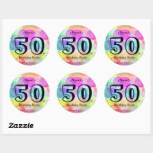 Bubbles - Verjaardagsfeest Ronde Sticker (Vel)