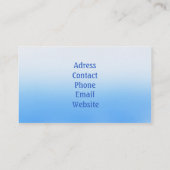 Bubbles Visitekaartje (Achterkant)