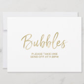 Bubbles voor bruiloft Afmelden | Stijlvol Kaart (Voorkant)