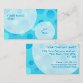 bubbles voor sjablonen van blauwbes met creditcard visitekaartje (Voorkant / Achterkant)