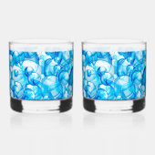 Bubbles Water Thema Set van 2 Drinken Whisky Glas (Links)