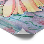 Bubbles Waterverf Mermaid Poster Print (Hoek)