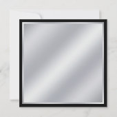 Bubbles Zwart-wit Masquerade Party Kaart (Achterkant)