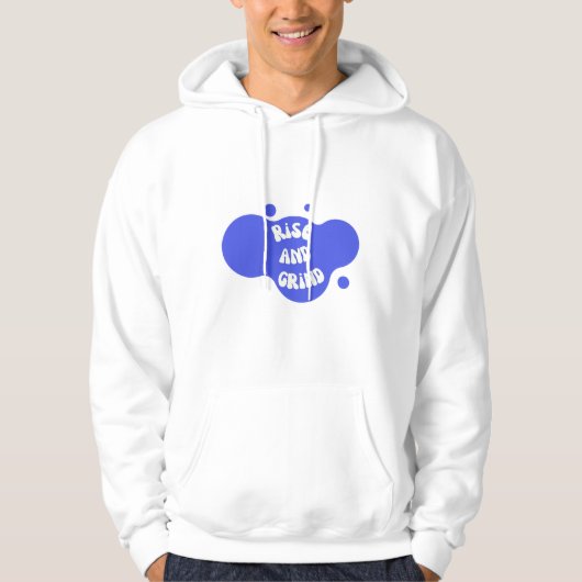Bubbletypografie 'Rise and Grind' Hoodie (Voorkant)
