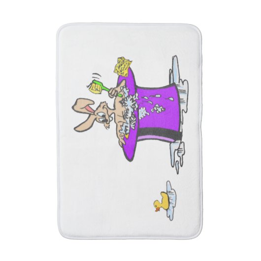 Bubbling Bunny  Bath Mat (Voorkant Verticaal)