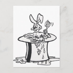 Bubbling Bunny Coloring Bord Briefkaart