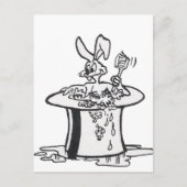 Bubbling Bunny Coloring Bord Briefkaart (Voorkant)