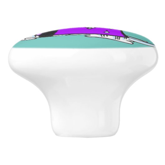 Bubbling Bunny  keramische romp Knop (Zijkant)