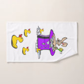 Bubbling Bunny met Ducks Cartoon Bath Towel Set Bad Handdoek (Handdoek)
