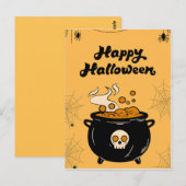 Bubbling Cauldron Halloween Card – Spooky Eyeballs Briefkaart (Voorkant / Achterkant)