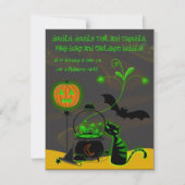 Bubbling Cauldron Halloween Party Invitation Kaart (Voorkant)