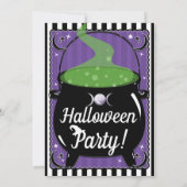 Bubbling Cauldron Whimsical Halloween Party Kaart (Achterkant)