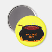 Bubbling Heksenketel Fun Halloween Magneet (Voorkant / Achterkant)