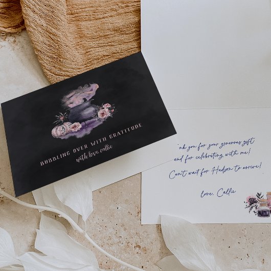 "Bubbling Over" Halloween Bloemenketel Bedankkaart