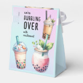 Bubbling over met opwinding bobba thee verjaardag bedankdoosjes (Achterkant)