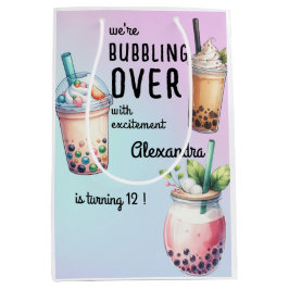 Bubbling over met opwinding bobba thee verjaardag medium cadeauzakje