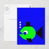 Bubbling Pet Fish Briefkaart (Voorkant / Achterkant)