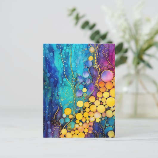 Bubbling Spectrum Briefkaart (Staand voorkant)