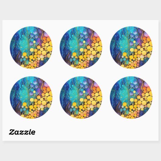 Bubbling Spectrum Ronde Sticker (Vel)