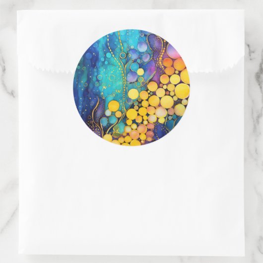 Bubbling Spectrum Ronde Sticker (Tas)