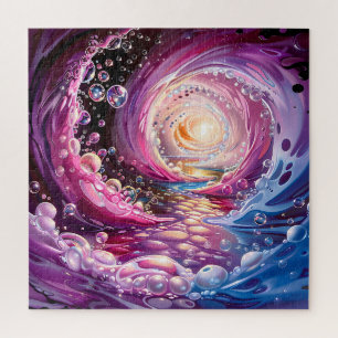 Bubbling Vortex in roze, blauw en Paarse Legpuzzel
