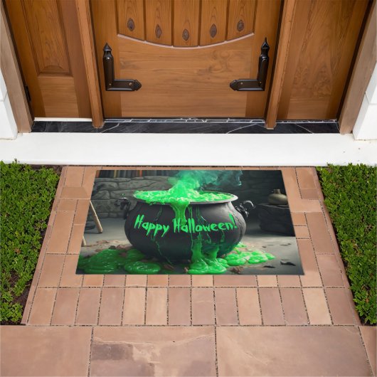 Bubbling Witch's Cauldron Halloween Deurmat (Buiten)