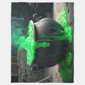Bubbling Witch's Cauldron Halloween Fleece Deken (Voorkant)