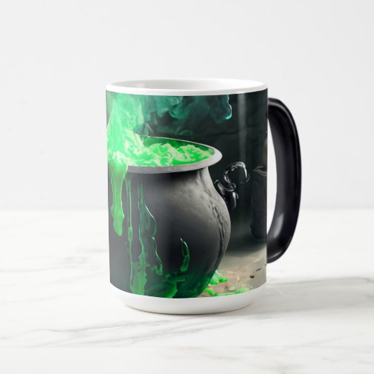 Bubbling Witch's Cauldron Halloween Magische Mok (Voorkant rechts)