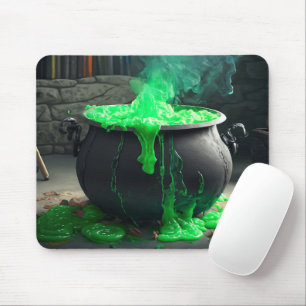 Bubbling Witch's Cauldron Halloween Muismat