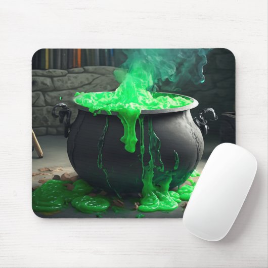 Bubbling Witch's Cauldron Halloween Muismat (Met muis)