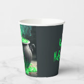 Bubbling Witch's Cauldron Halloween Papieren Bekers (Links)