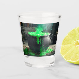 Bubbling Witch's Cauldron Halloween Shot Glas