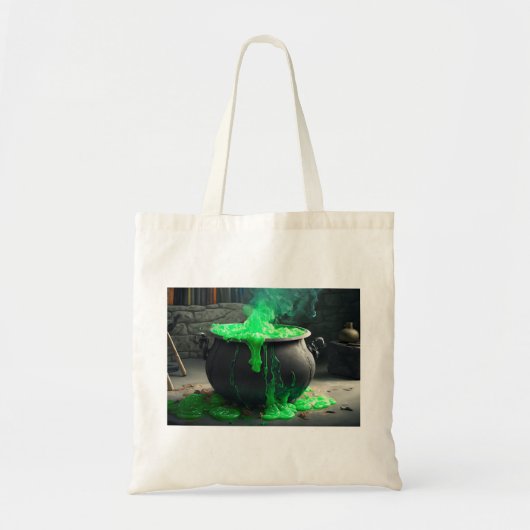 Bubbling Witch's Cauldron Halloween Tote Bag (Voorkant)