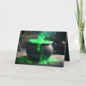 Bubbling Witch's Cauldron Halloween Uitnodiging (Voorkant)