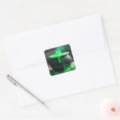 Bubbling Witch's Cauldron Halloween Vierkante Sticker (Envelop)