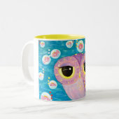 Bubbling with Love Tweekleurige Koffiemok (Voorkant links)